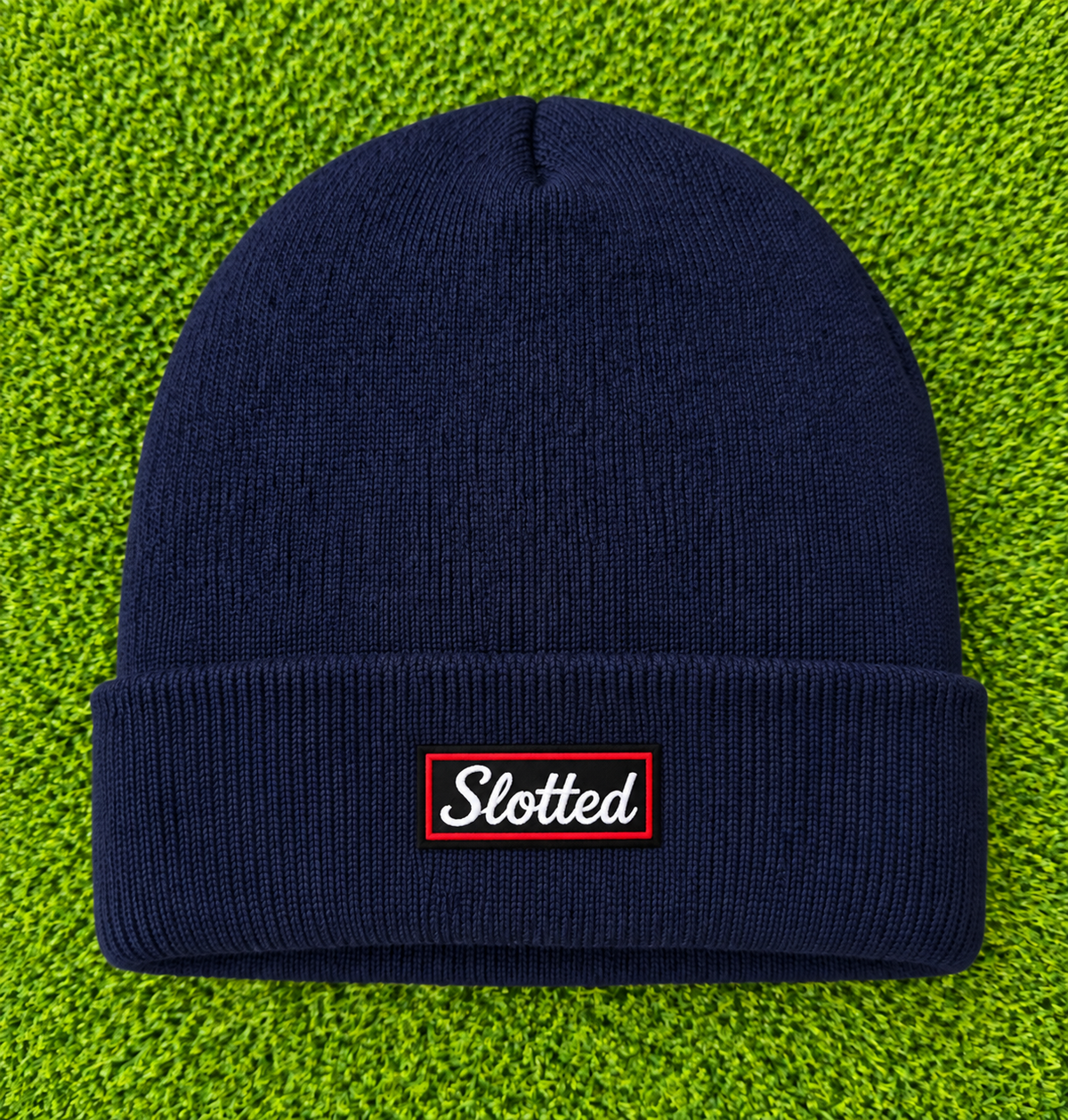 Slotted Patch Beanie
