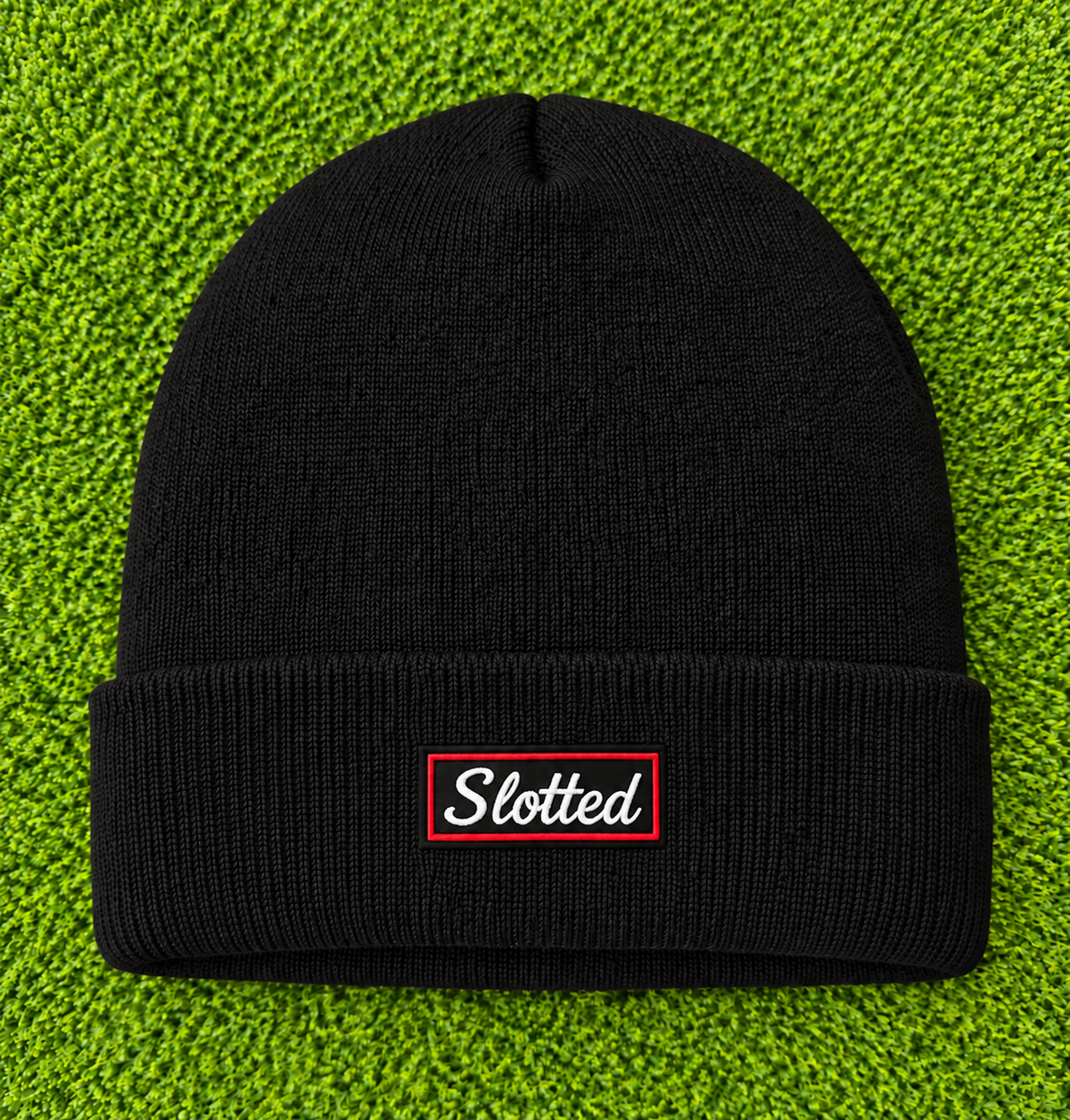 Slotted Patch Beanie