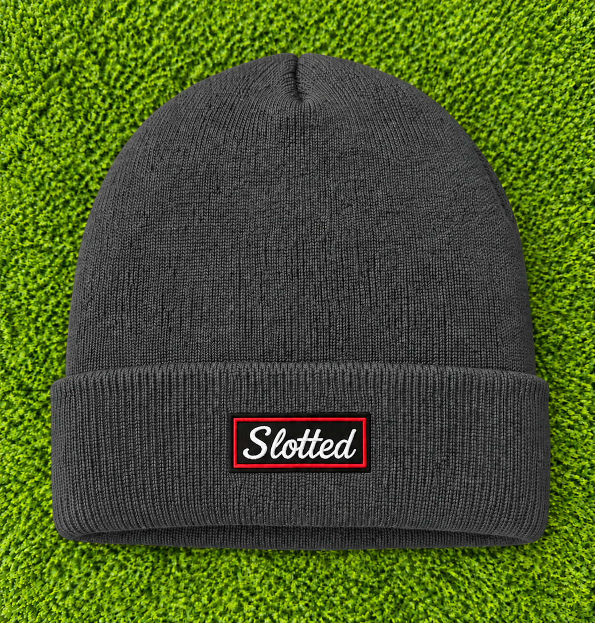 Slotted Patch Beanie