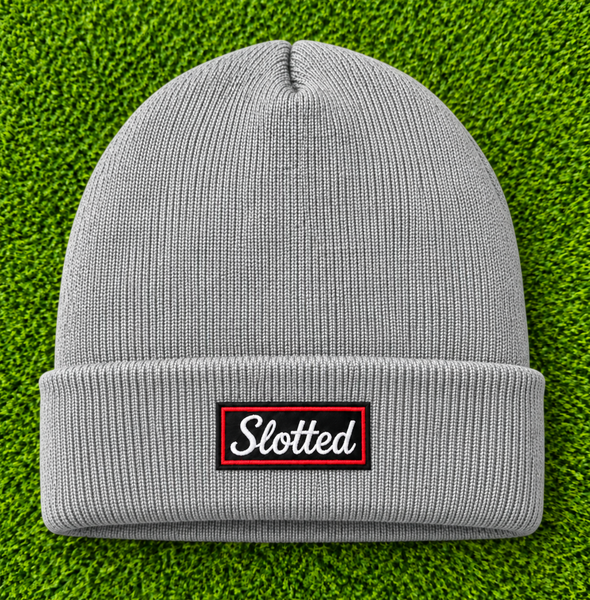 Slotted Patch Beanie