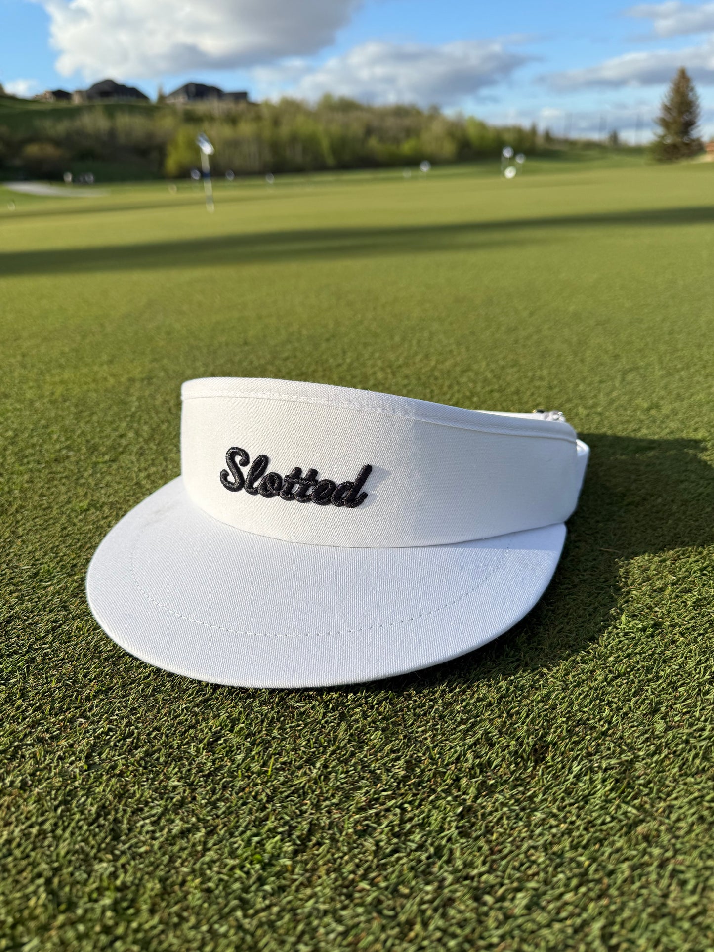 White Slotted Visor