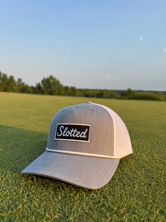 Black & White Slotted Trucker