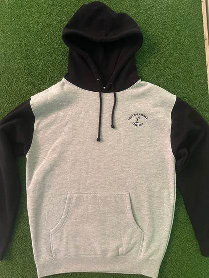 Grey and Black Heavy Weight Slotter Hoodie 