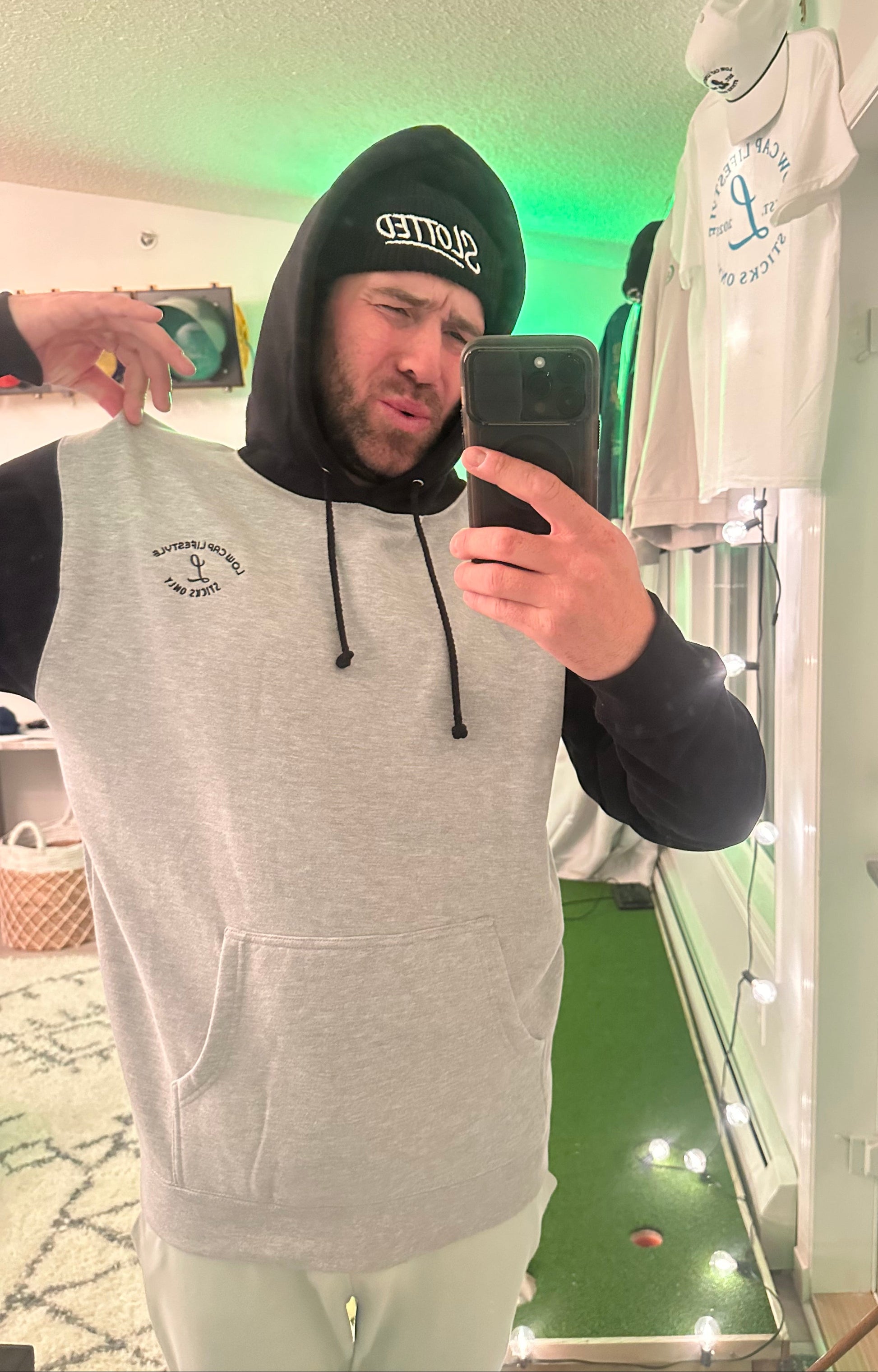 Seanzy Rocking the heavy weight slotter hoodie 