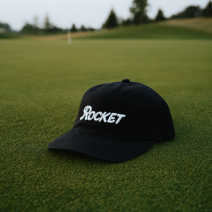 Black Rocket Hat. Low cap Life Style 