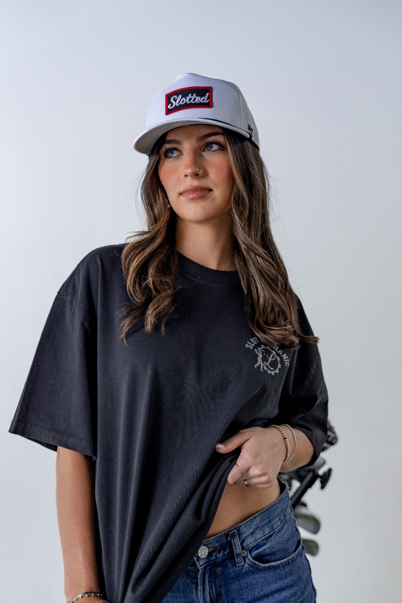 Slotted mechanic tee Black Front 