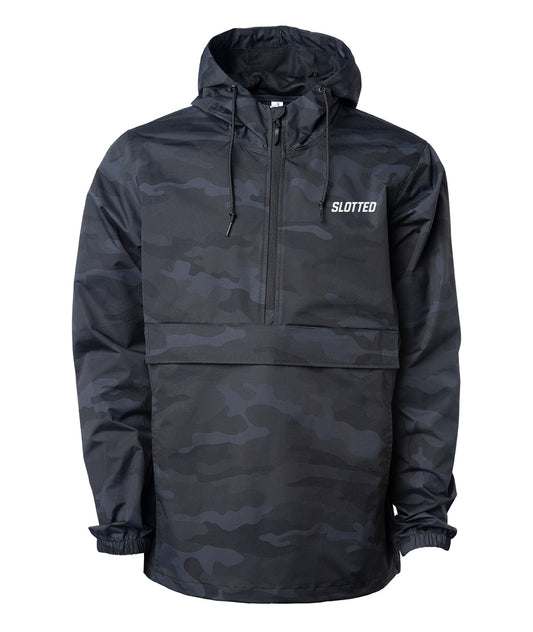 SLOTTED CAMO ANORAK JACKET